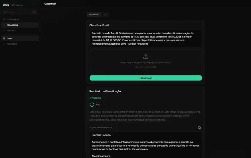 Crivo, screenshot 3
