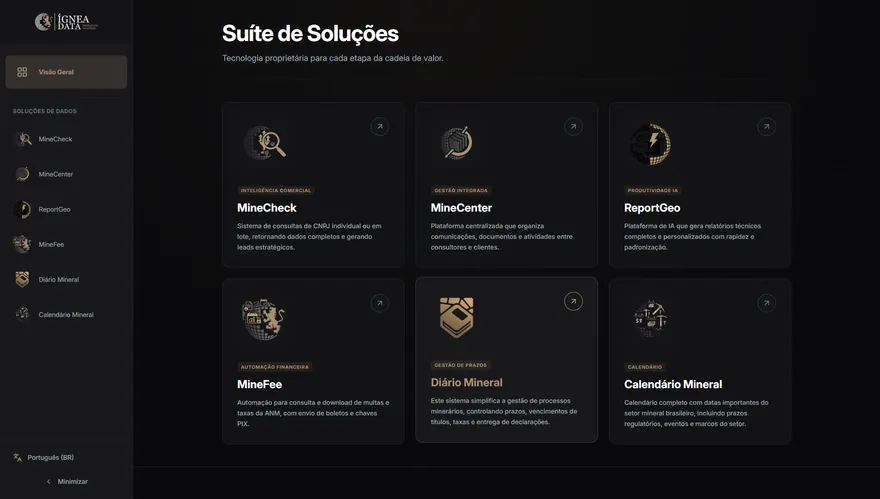 ÍGNEA Hub, screenshot 2