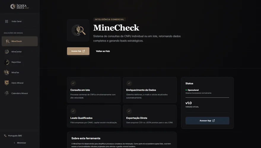 ÍGNEA Hub, screenshot 3