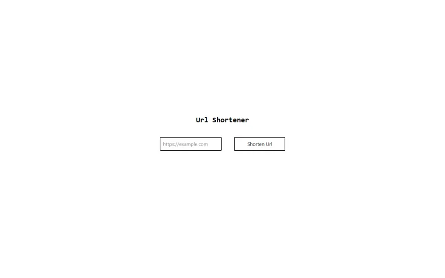 URL Shortener, screenshot 1